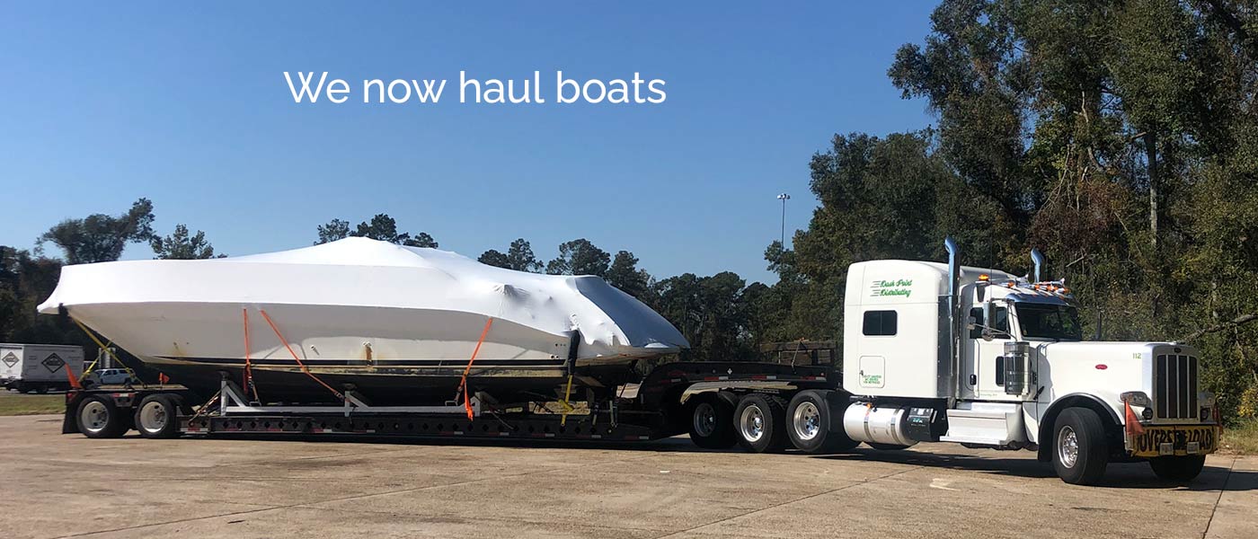 We now haul boats