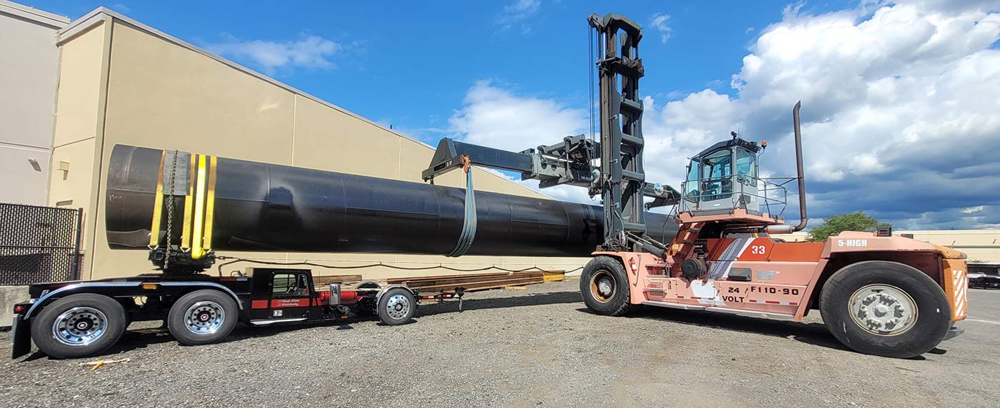 transloading giant pipe